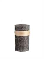 Lübech Living Timber Candle lys Charcoal højde 15 cm - Fransenhome